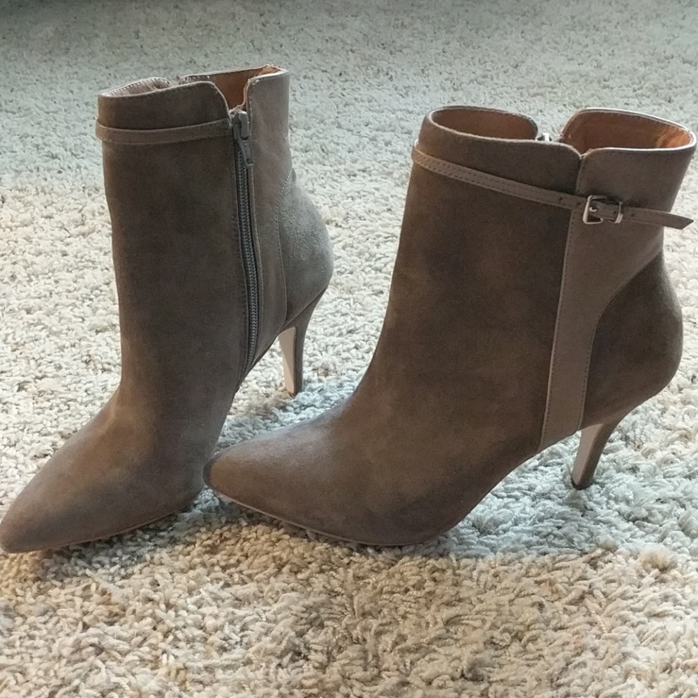 Corso Como Suede Leather Beige Booties